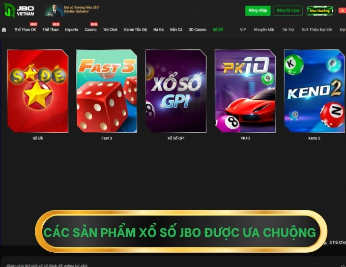 Xổ Số JBO – Trải Nghiệm Dự Đoán Đa Dạng Hấp Dẫn Nhất