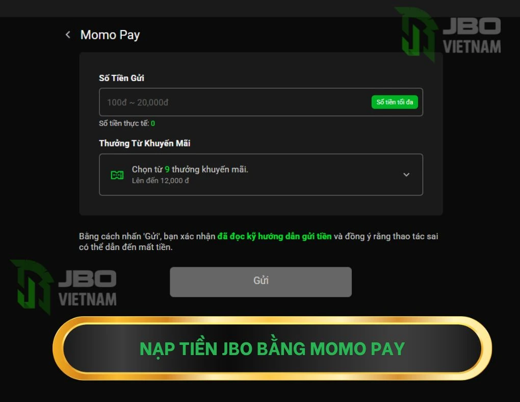 Hướng dẫn nạp tiền JBO 2026 – Phương thức thanh toán