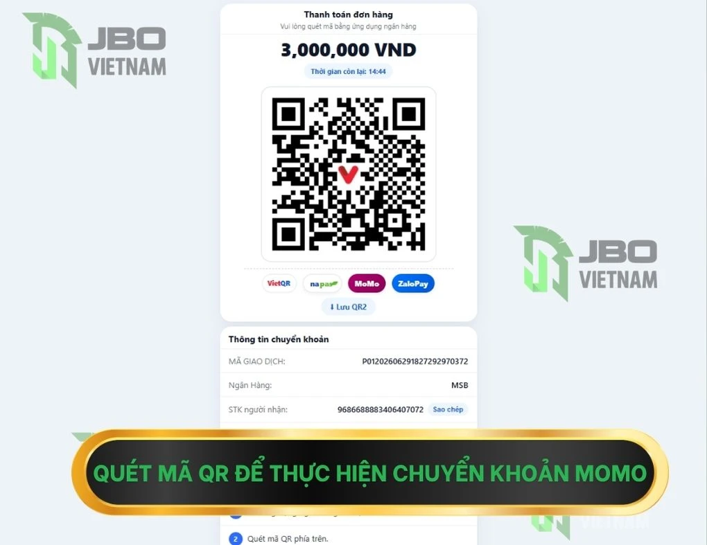 Hướng dẫn nạp tiền JBO 2026 – Phương thức thanh toán