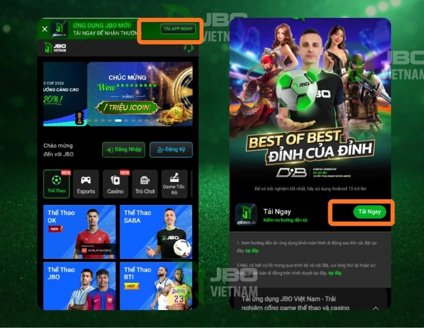 Cách Tải Ứng Dụng JBO Trên Desktop và Mobile Mới Nhất 2026